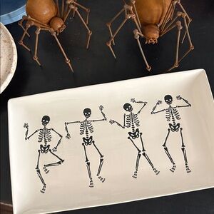 💎RARE/HTF💎🆕Celebrate Ceramic Stoneware Skeleton Platter